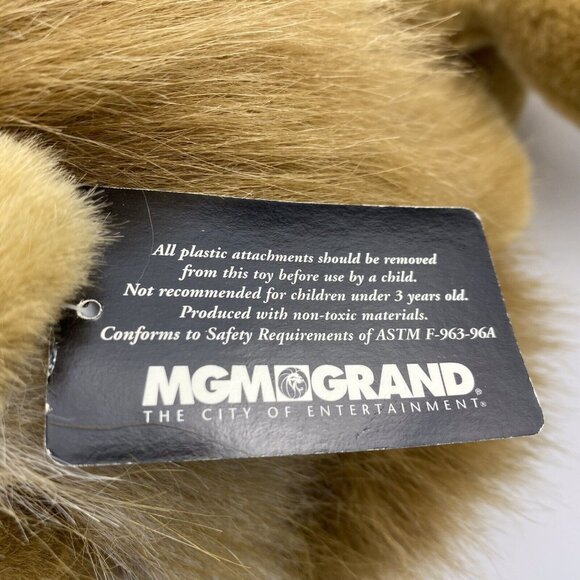 MGM Grand Lion Habitat plush, 16 inch Fiesta stuffed animal, NWT, golden, mane - Picture 9 of 9